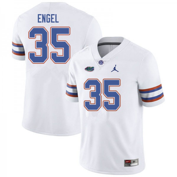 Jordan Brand Men #35 Kyle Engel Florida Gators College Football Jerseys White